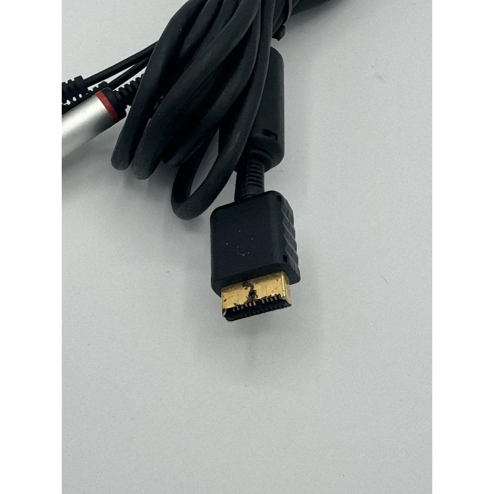 Official OEM Sony Playstation 2 3 PS1 PS2 PS3 Gold Tip RCA Composite AV Cable
